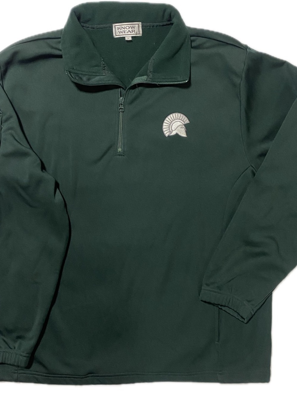 Know Wear Michigan State Spartans Dark Green Quarter-Zip Pullover  size L